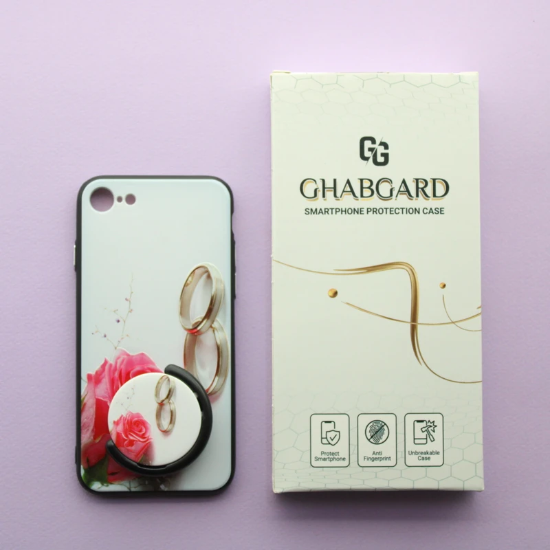 کاور قاب گارد مدل دور ژله ای مناسب برای گوشی موبایل اپل iPhone 7/8/SE 2020/SE 2022 به همراه پاپ سوکت