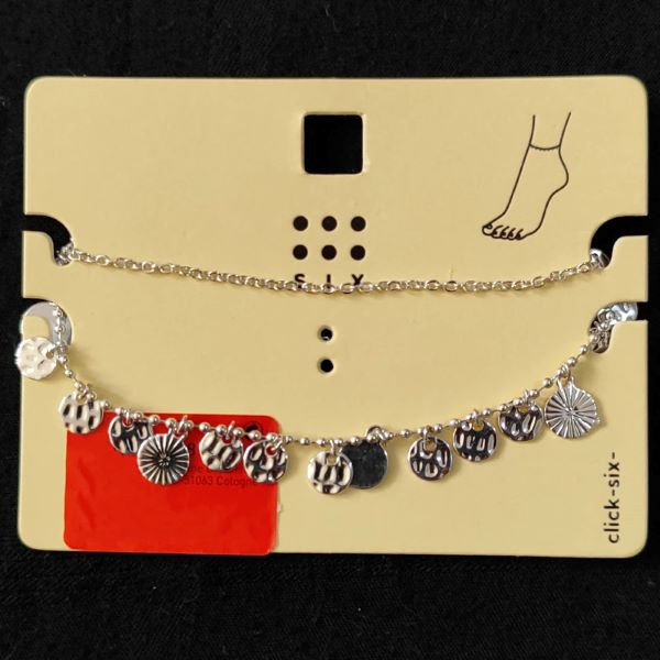 پابند زنانه سیکس مدل پولک آویز تراش دار