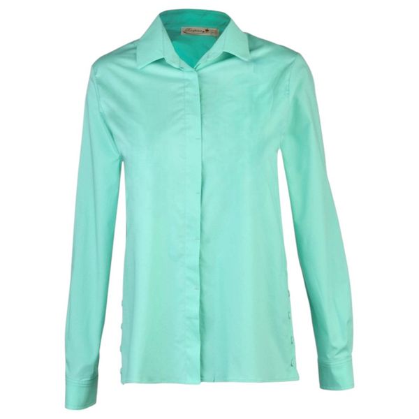 شومیز آستین بلند زنانه مدل MDSS-CH0414 رنگ سبز