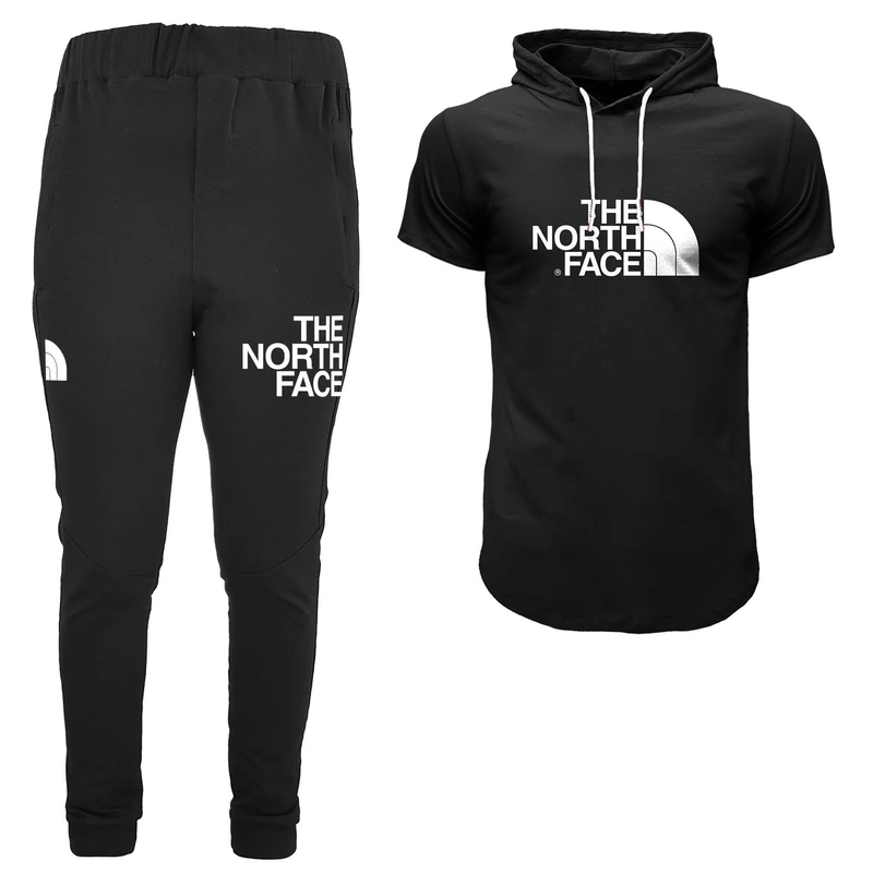 ست تی شرت کلاه دار و شلوار مردانه مدل 00429143