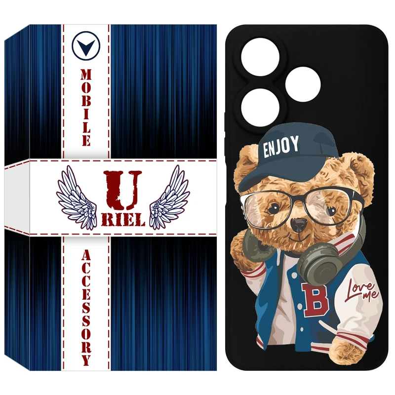 کاور یوریل قاب مدل KSH کد 35 طرح تدی مناسب برای گوشی موبایل شیائومی Redmi 13 4G / Redmi 13 5G / Poco M6 4G