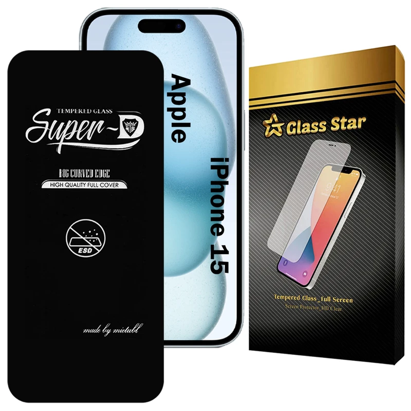 محافظ صفحه نمایش گلس استار مدل SUPERDNS مناسب برای گوشی موبایل اپل iPhone 15