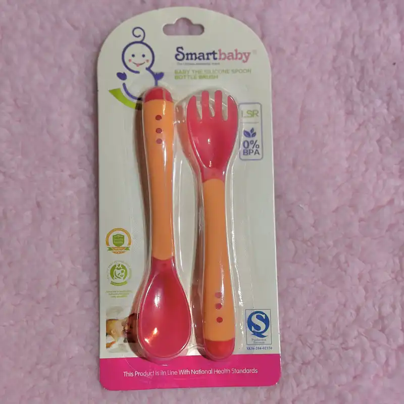 ست قاشق و چنگال کودک اسمارت بیبی مدل حرارتی کد 2024
