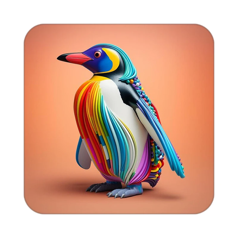 زیر لیوانی کاکتی طرح حیوانات رنگی مدل mp25276