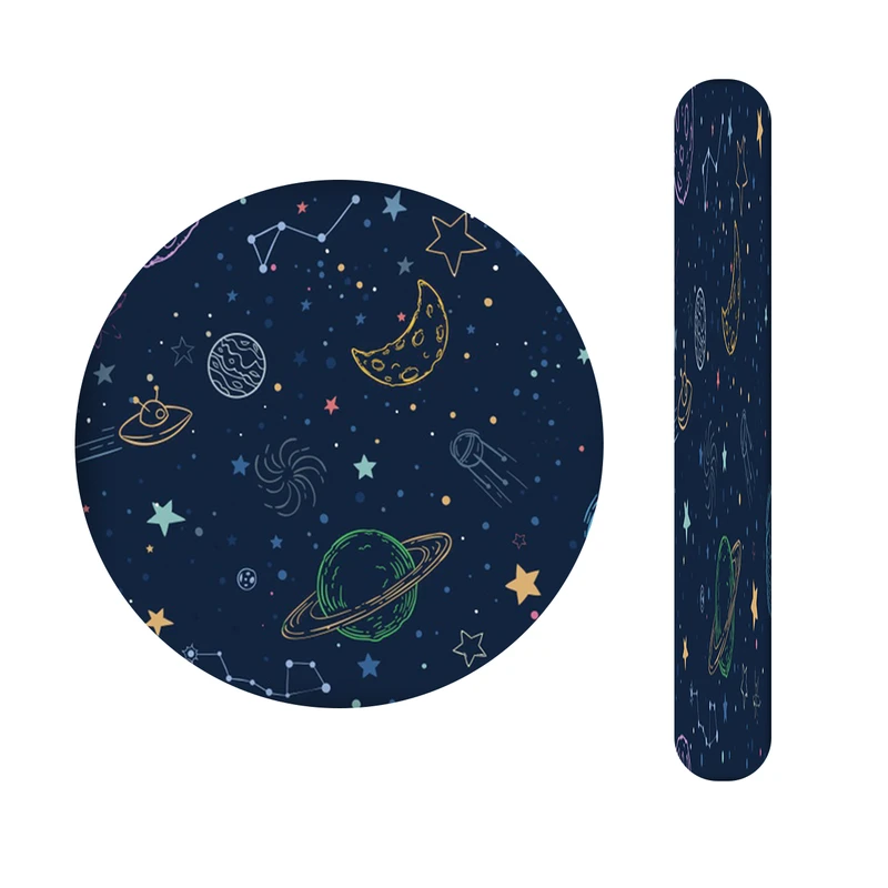 آینه آرایشی جیبی مدل کهکشان کد 554  به همراه سوهان ناخن