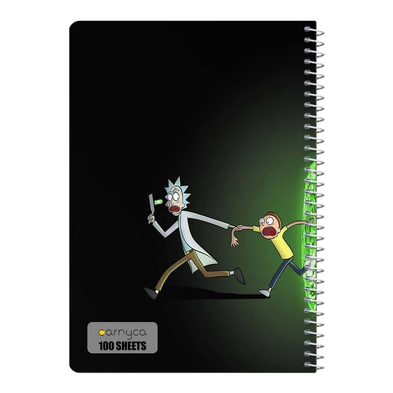 دفتر شطرنجی 100 برگ سیمی کارنیکا طرح ریک و مورتی Rick and Morty کد 65432