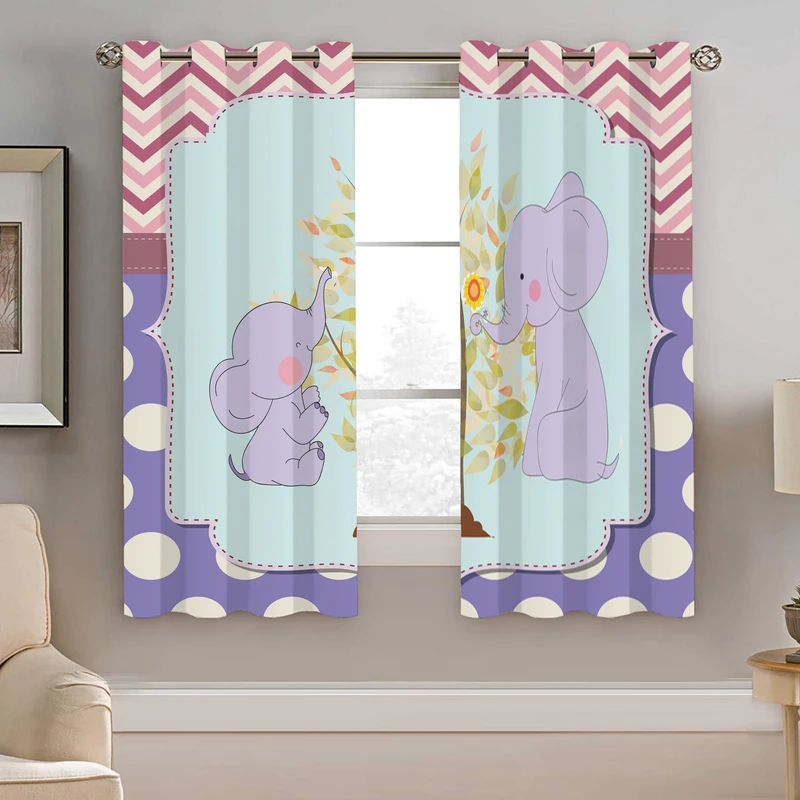 پرده نیروانا طرح فیل کودک مدل مخمل کد 8173 سایز 140×200 سانتی متر