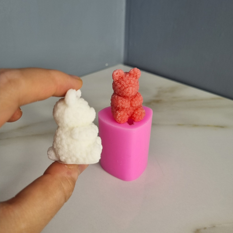 قالب شمع مدل خرس تدی گل گلی کد C 04CM