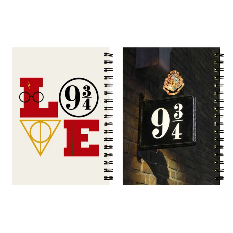 دفتر مشق 60 برگ طرح هری پاتر سکوی 9 و سه چهارم کد 84 بسته 2 عددی