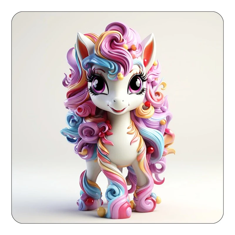 مگنت کاکتی طرح اسب تک شاخ و یونیکورن مدل mp30205