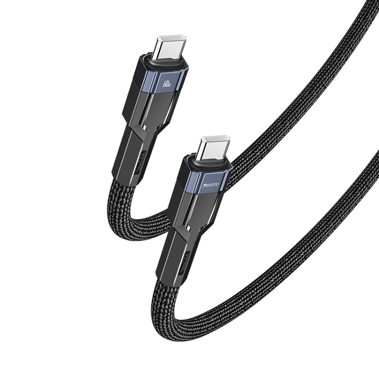 کابل USB-C یسیدو مدل CA108 PD60W طول 1.2 متر