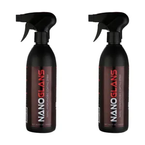  محلول نانو فوق آبگریز نانوگلنز مدل HYDROPHOBIC-COATING حجم 500 میلی لیتر بسته 2 عددی