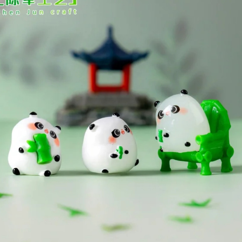 مجسمه مدل شب تاب طرح پاندا بسته ۶ عددی