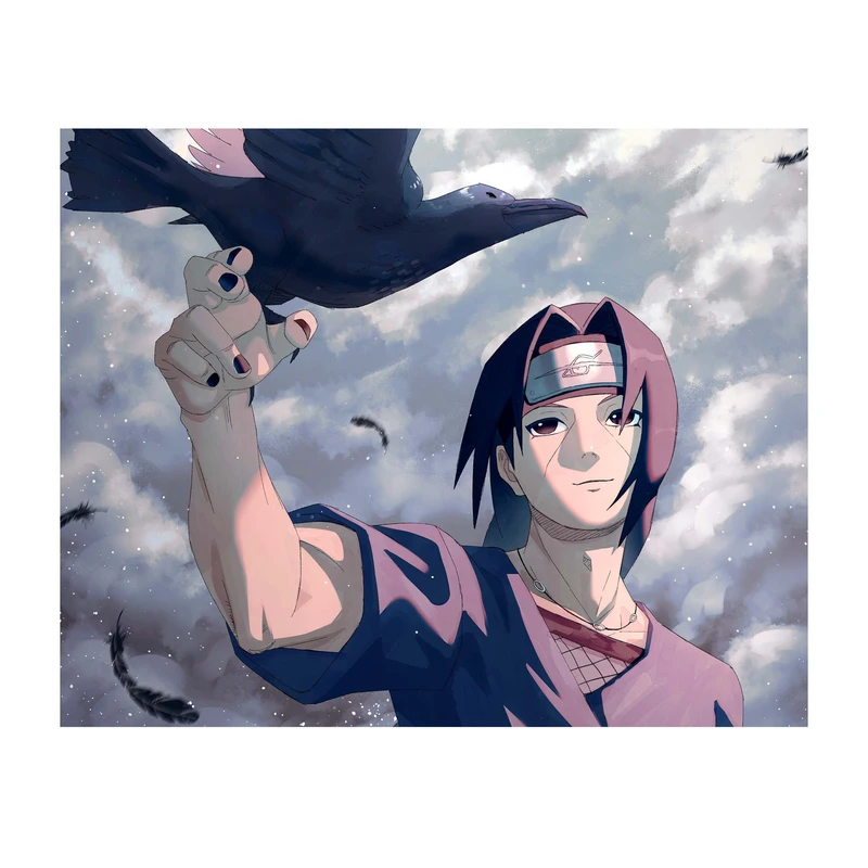 استیکر لپ تاپ و موبایل مدل انیمه طرح ناروتو اوچیها ایتاچی naruto uchiha itachi کد 1629