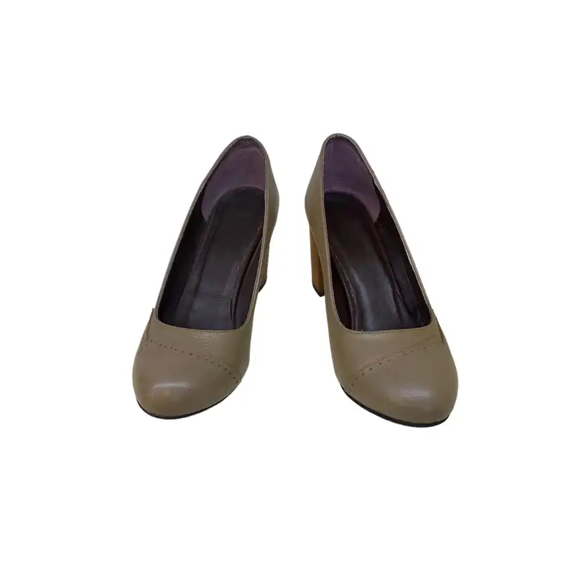 کفش زنانه مدل ژاله چرم طبیعی رنگ فیلی