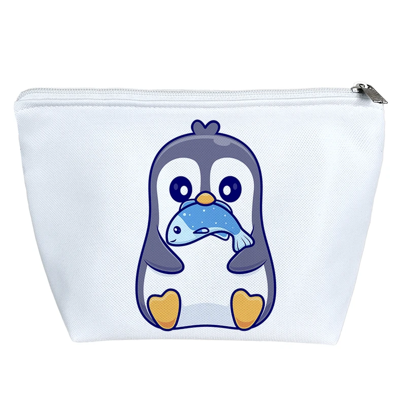 کیف لوازم آرایش دخترانه خندالو مدل پنگوئن و ماهی کد 3196