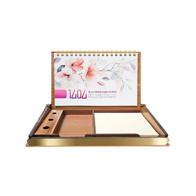 تقویم رومیزی سال 1404 مدل 117006546 به همراه کاغذ یادداشت