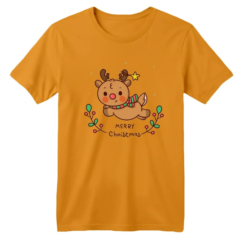 تی شرت آستین کوتاه بچگانه مدل گوزن کریسمس کد 10