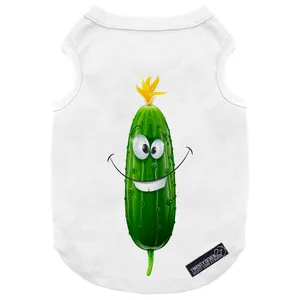 لباس سگ و گربه 27 طرح Smiling Cucumber کد MH778 سایز M