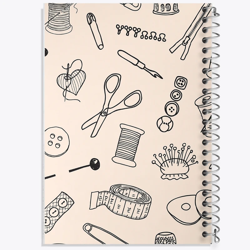 دفتر لیست خرید 50 برگ خندالو طرح خیاطی کد N497