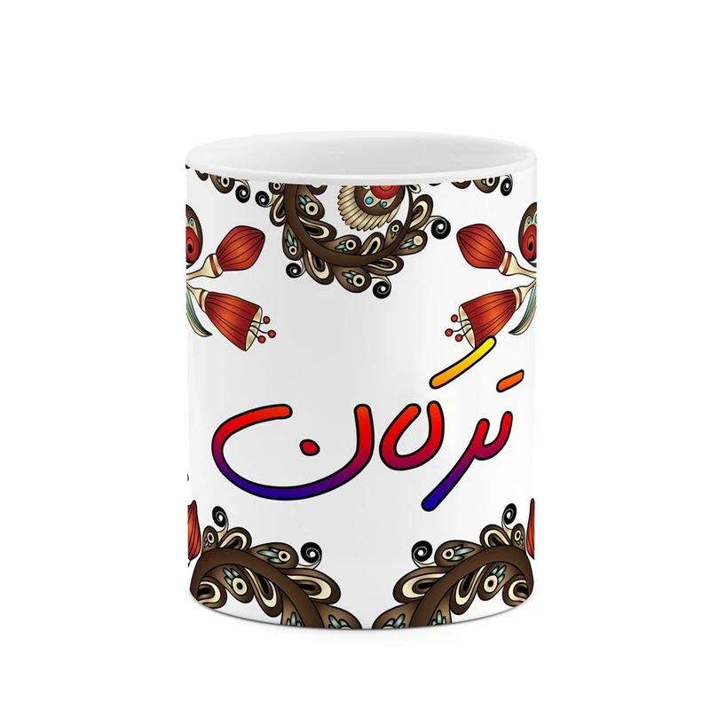 ماگ کاکتی مدل اسم ترکان طرح سنتی گل و بته کد mgh44551