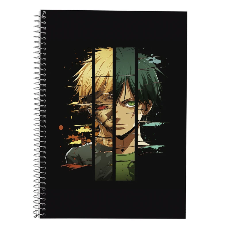 دفتر زبان 50 برگ مدوپد مدل دوخط طرح Fullmetal Alchemist کد DF2285