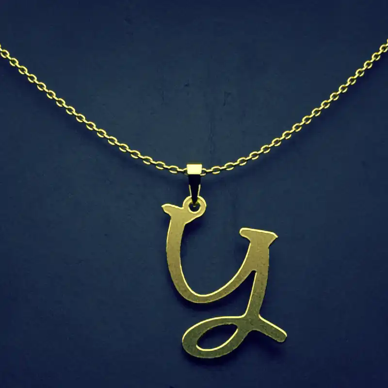 گردنبند طلا 18 عیار زنانه مدوپد مدل حرف Y کد H3-1-1389