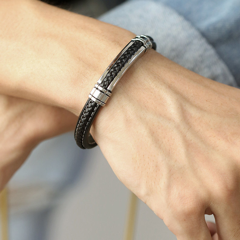 دستبند مردانه گالری گوهرسنگ مدل چرم ;n PH1419 دستبند مردانه گالری گوهرسنگ مدل چرم ;n PH1419