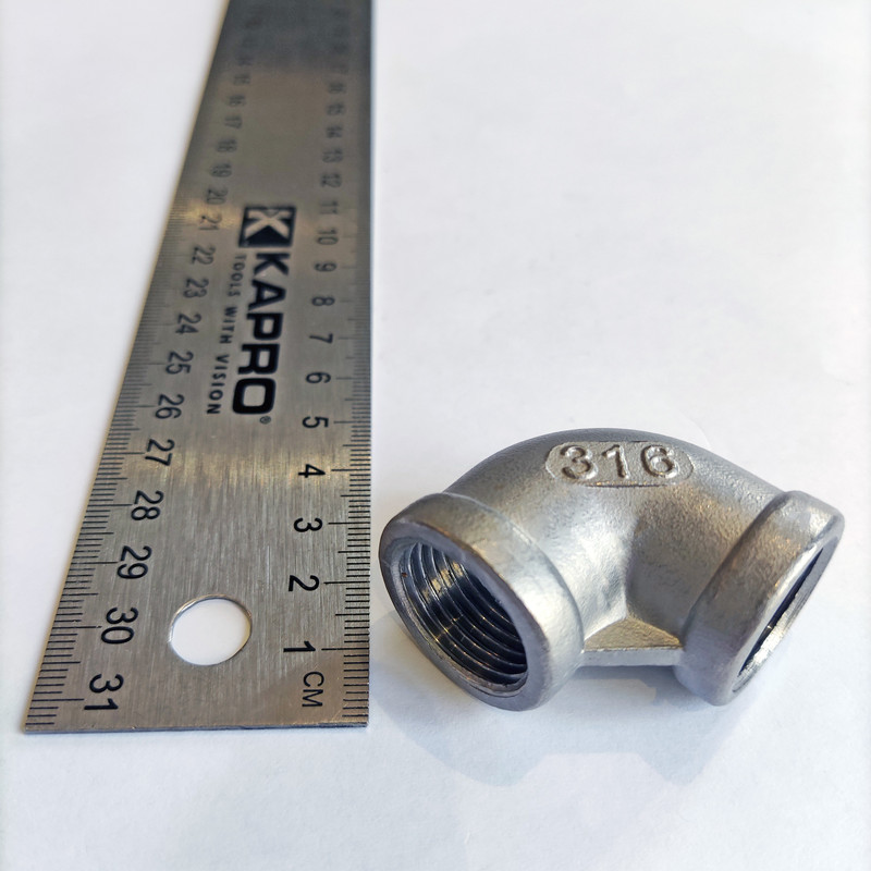زانویی مدل استیل کد ST90-1/2inch زانویی مدل استیل کد ST90-1/2inch