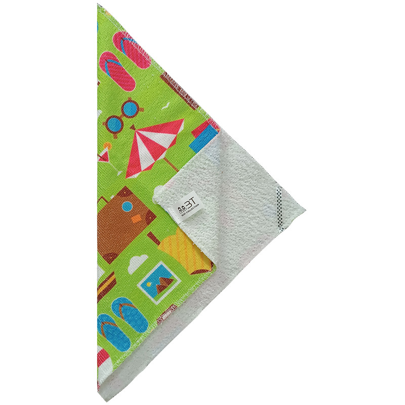 دستمال نظافت آشپزخانه بی تی مدل میکروفایبر طرح ساحلی کد 30x30W261