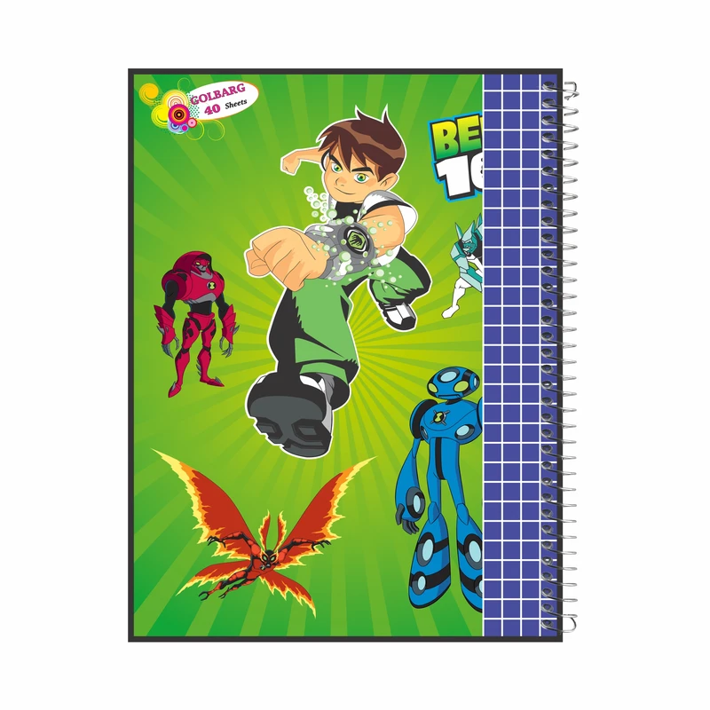 دفتر شطرنجی 40 برگ گلبرگ طرح بن تن کد 4310