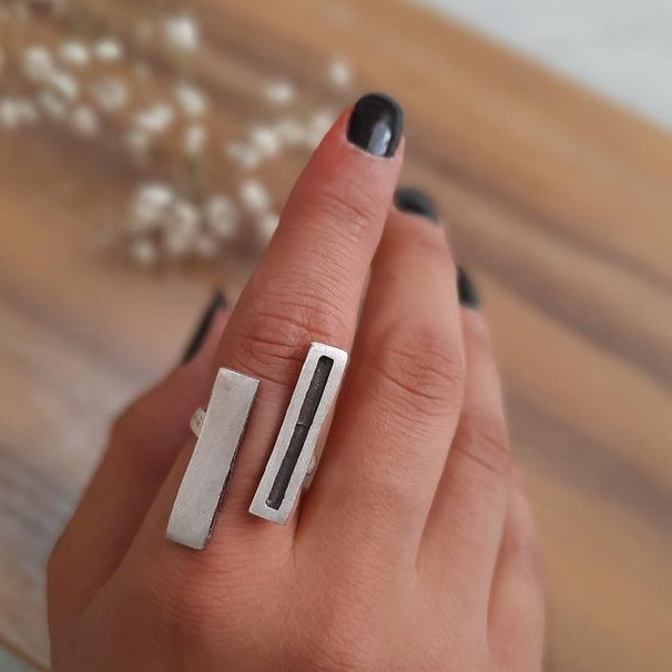 انگشتر زنانه مدل مستطیل انگشتر زنانه مدل مستطیل