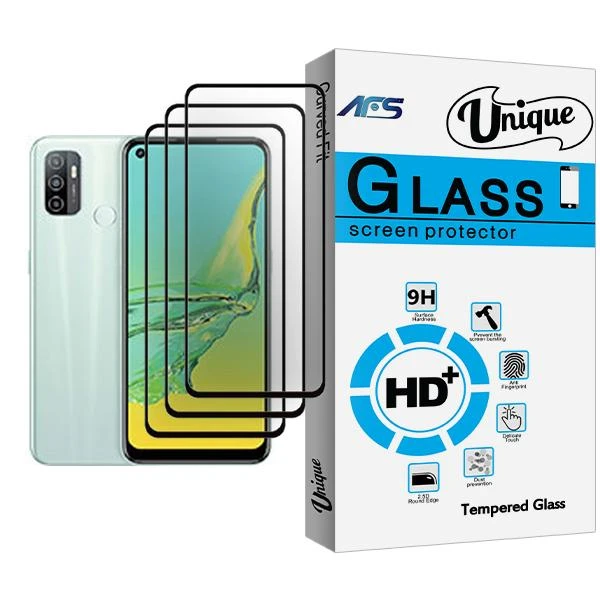 محافظ صفحه نمایش ای اف اس مدل Unique Glass MIX003 مناسب برای گوشی موبایل اوپو A33 (2020) بسته سه عددی