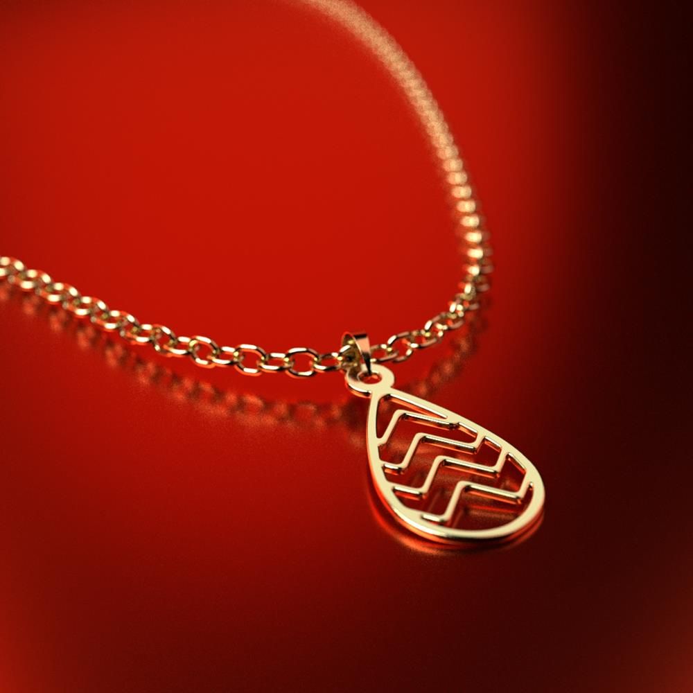 آویز گردنبند طلا 18 عیار زنانه مدوپد مدل مستطیل کد PA1-13856 - - 3