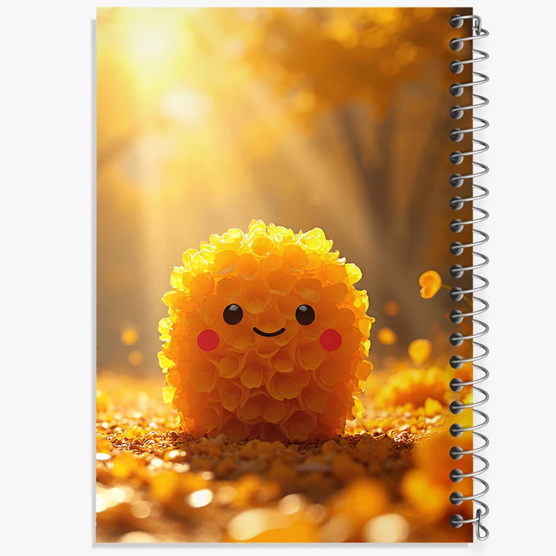 دفتر ژورنال نویسی 50 برگ خندالو مدل نقطه ای طرح گل کیوت و بامزه کد N3404