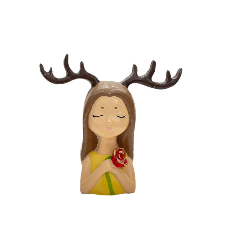 مجسمه مدل جاجواهری دختر شاخدار کد003