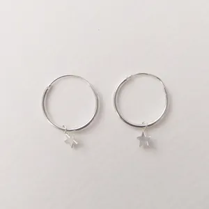 گوشواره نقره زنانه مدل ستاره آویز