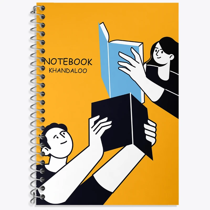 دفتر زبان 50 برگ خندالو مدل دو خط طرح مطالعه کد N671