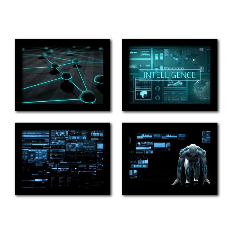 تابلو مدل تکنولوژی و هوش مصنوعی کد KM-T133 مجموعه 4 عددی