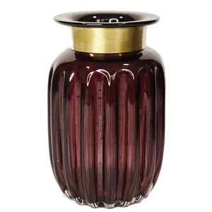 گلدان شیشه ای طرح طوقدار مدل آناناس کد A001 