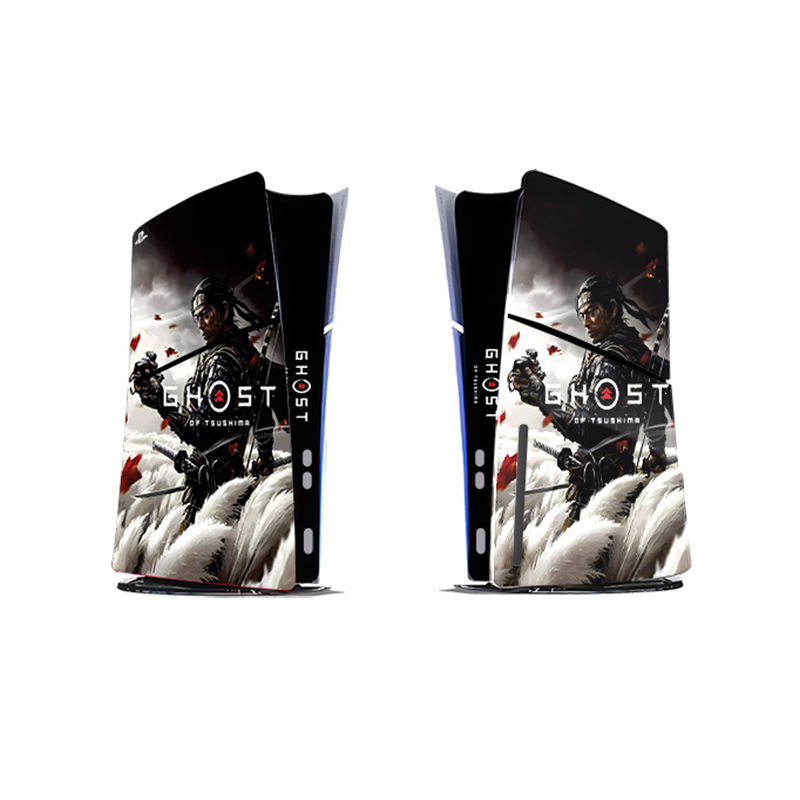 برچسب کنسول بازی پلی استیشن5 اسلیم دیسک خور توییجین وموییجین مدلGhost of Tsushima 07 مجموعه7 عددی