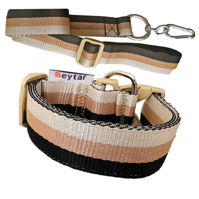 ست قلاده گردنی و بند قلاده سگ بیطار مدل سه رنگ