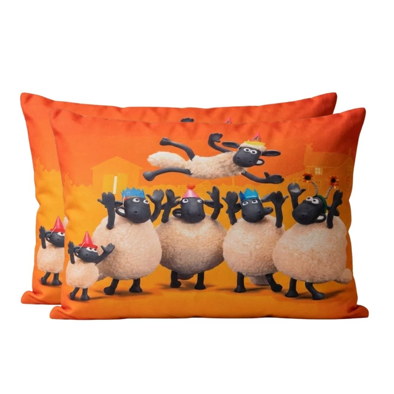 رو بالشی مدل مخمل طرح بره ناقلا سایز 70*50 سانتی متر بسته دو عددی