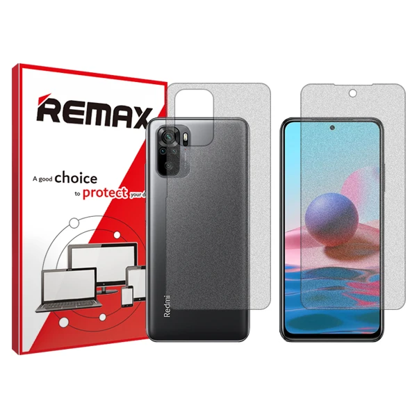 محافظ صفحه نمایش مات ریمکس مدل HyMTT مناسب برای گوشی موبایل شیائومی Redmi Note 10S به همراه محافظ پشت گوشی