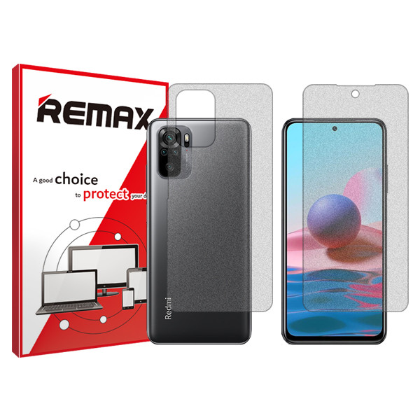 محافظ صفحه نمایش مات ریمکس مدل HyMTT مناسب برای گوشی موبایل شیائومی Redmi Note 10S به همراه محافظ پشت گوشی