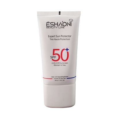 فلوئید ضد آفتاب بدون رنگ اشااونی SPF50 مدل UVA UVB مناسب پوست های خشک و حساس حجم 40 میلی‌لیتر