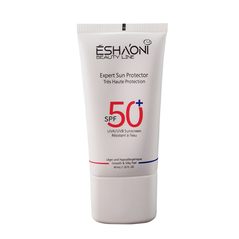 فلوئید ضد آفتاب بدون رنگ اشااونی SPF50 مدل UVA UVB مناسب پوست های خشک و حساس حجم 40 میلی‌لیتر