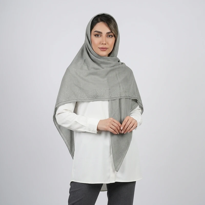 روسری زنانه مدل حاشیه نگین