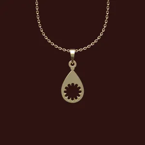 گردنبند طلا 18 عیار زنانه مدوپد مدل گل کد X2-1-1016