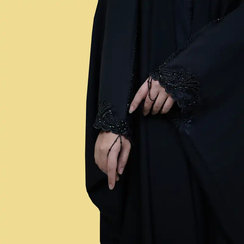 چادر عبایی مدل سر منجوق کریستال کد 104